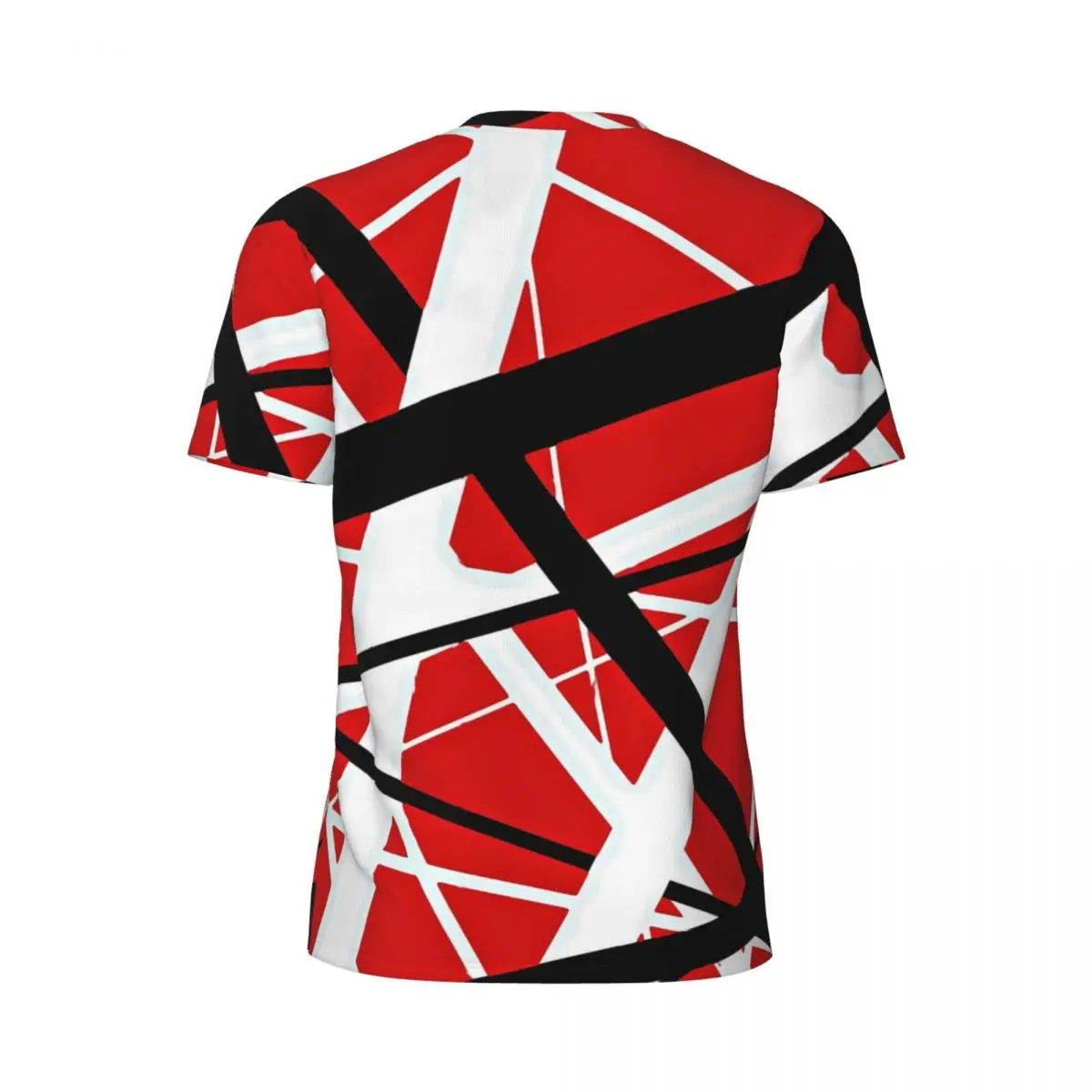 Van Halen Print T Shirt Red Lines Fashion Gym T-Shirts Short Sleeves Breathable Tops Summer Y2K Funny Oversized Clothing