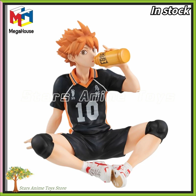 Série MegaHouse GEM original Haikyuu!! Hinata Shoyo na mão Figuras de anime coleção modelo de ornamentos