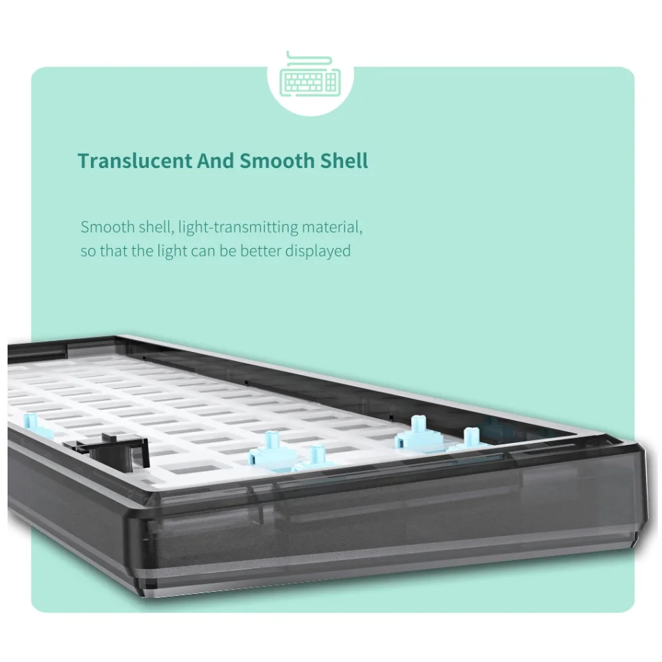 Imagem -06 - Ciy Gas67-wireless Teclado Mecânico Bluetooth Estrutura Junta Faça Você Mesmo Hot-plug Teclado Personalizado