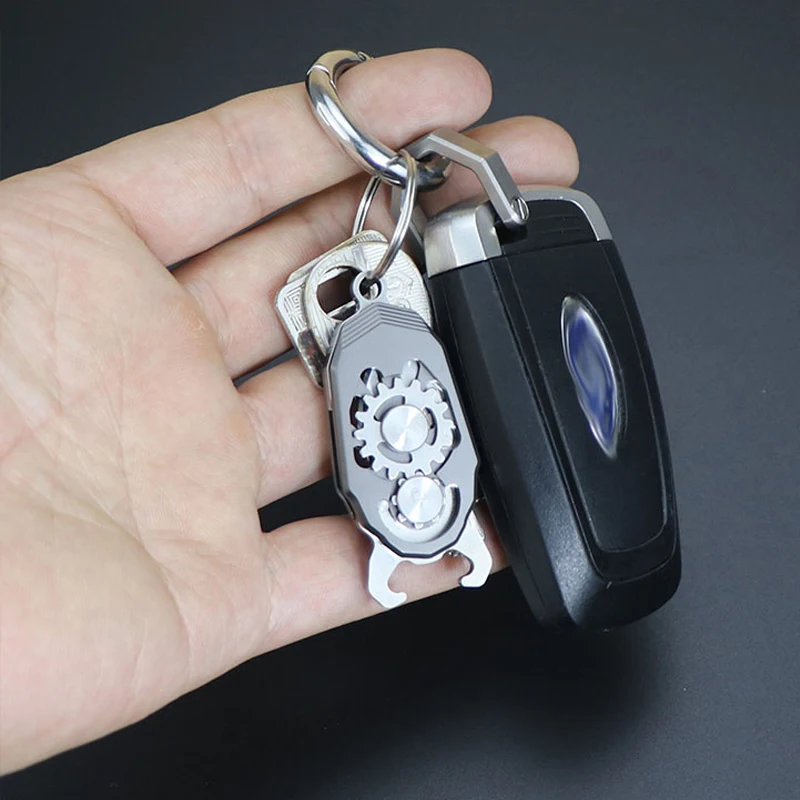 Outdoor Creative Multi-function Gear Knife Stainless Steel Portable Portable Mini Folding Knife Camping Travel Gadget