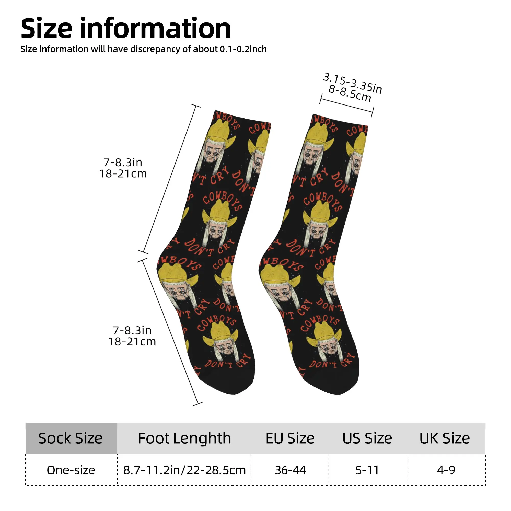 Oliver Tree Cowboys Don't Cry Socks Men's Women's Polyester Socks Novelty Spring Summer Autumn Winter Middle Tube Stockings Gift