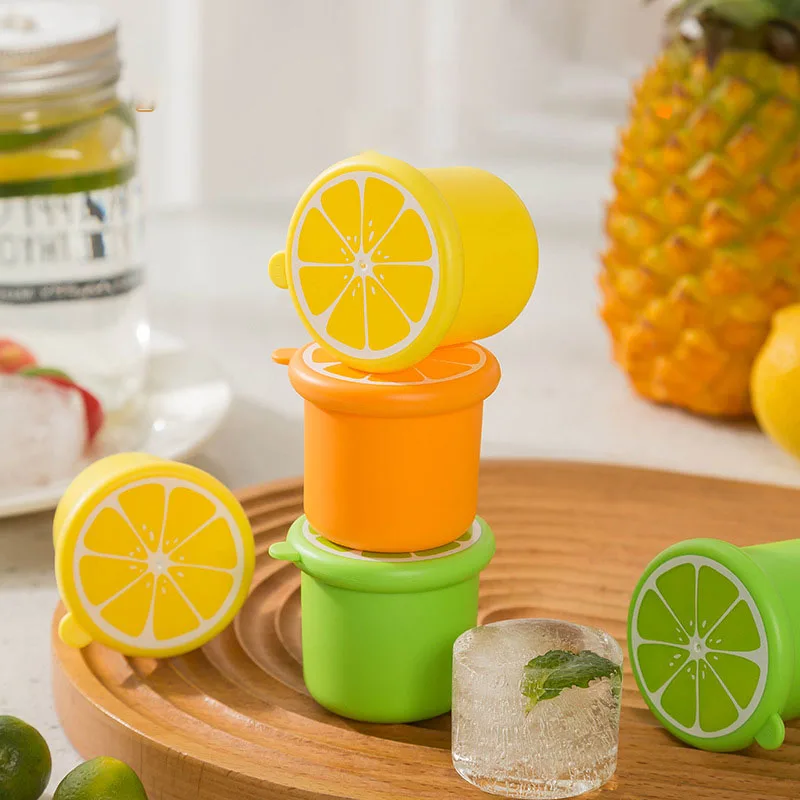 

6pcs Round Ice Lattice Summer Home Making Ice Lattice DIY Food Grade Auxiliary Food Container Small Box With Lid Ice Cube Mold