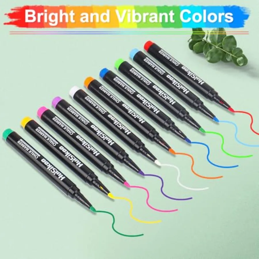 Liquid Chalk Markers for Acrylic Calendar Planning Board - Fine Tip Wet Erase Markers for Dry Erase Board, Whiteboard, Glass, M