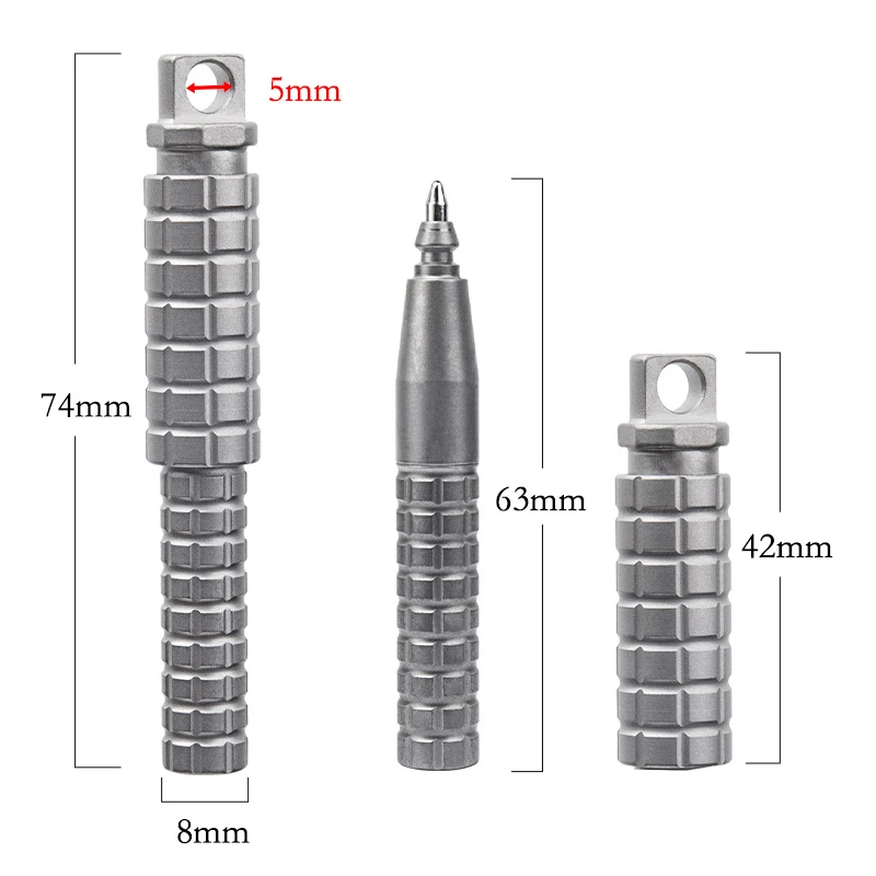 Outdoor Portable EDC Titanium Alloy Mini Pocket Tactical Pen Keychain Tool