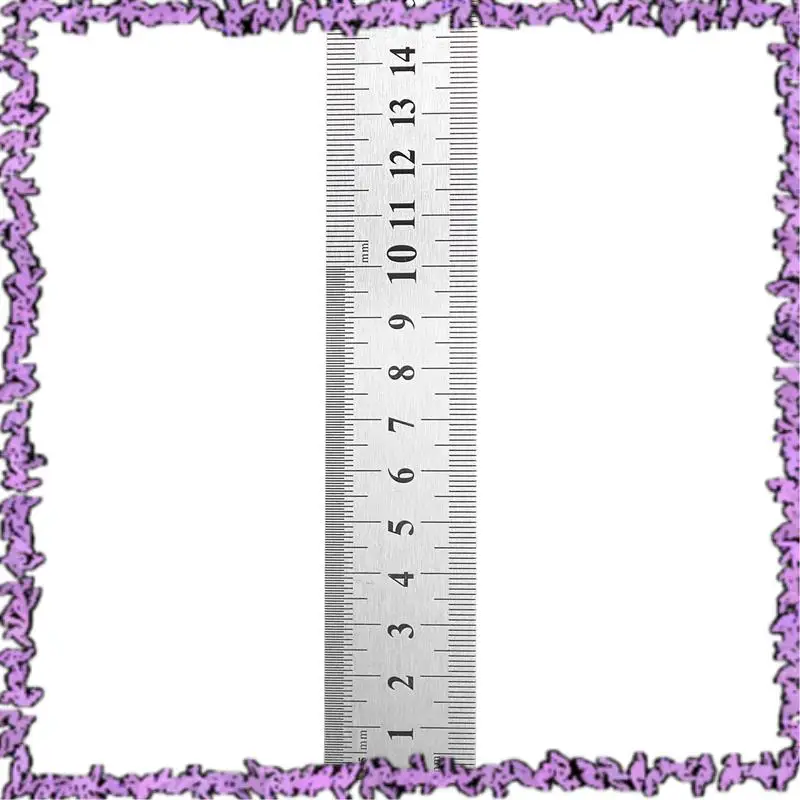 SCLL-10X Stainless Steel Double Side Measuring Straight Edge Ruler 60Cm/24 Inch, Silver
