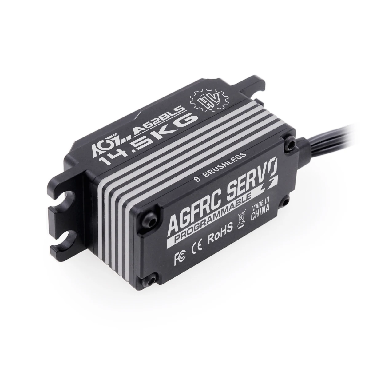 AGFRC A62BLS Heat Sink Case 0.062Sec Super Speed 14.5KG Short Programmable Brushless Digital Servo for RC Drifting Car