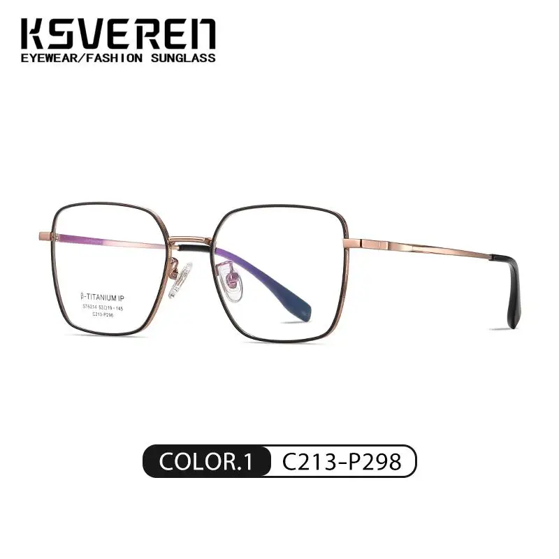 Ksveren Titanium Frame Leesbril Voor Mannen Anti Blauw Licht Presbyopische Lezers Rond Mode Optische Bril Voor Vrouwen