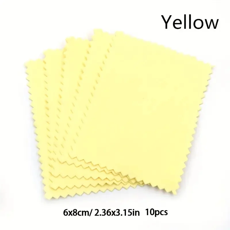 

10pcs Jewelry Polishing Cloths for Silverware Care, Anti-Tarnish Cleaning Rags for Necklaces, Rings, Bracelets