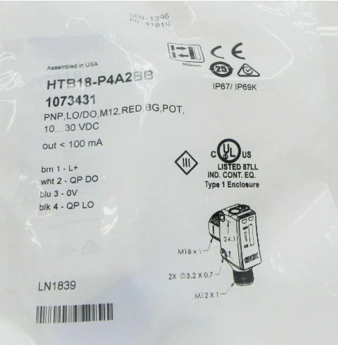 

Brand new original Hot-selling HTB18-P4A2BB 1073431 in stock HYBRID PHOTOELECTRIC Fast delivery