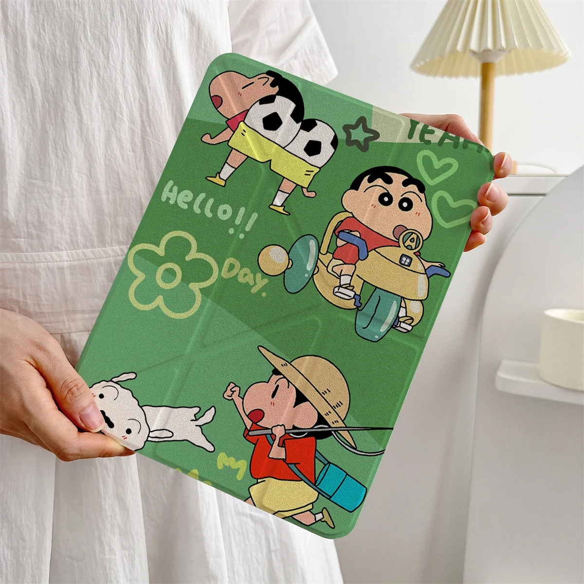 

Cute cartoon Table Case For iPad Pro 2025 11 inch 10th iPad 7 8 9 10.2 Air 5 4 6 7 Y Fold With Pen Holder Sleep and wake cover