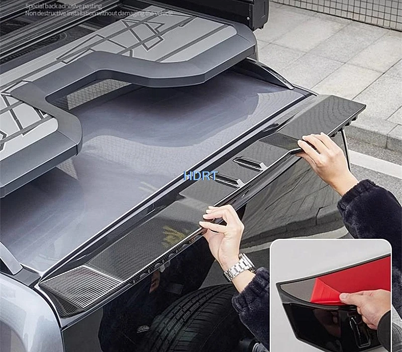 For BYD Equation Leopard 5 2023 + Accessories Exterior Sticker Car Styling Sport Tail Wing Cover Rear Roof Fixed Wind Spoiler