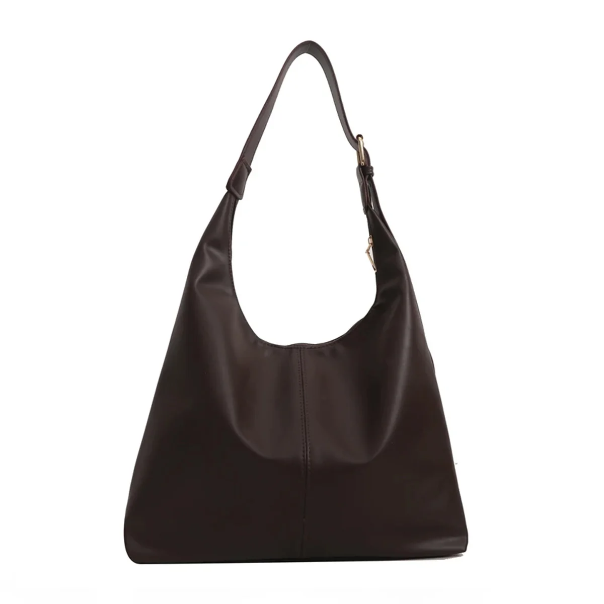 

Retro Simple Women Stray Bag Large Capacity Solid Color Soft PU Leather Shoulder Bag for Commuting Shopping