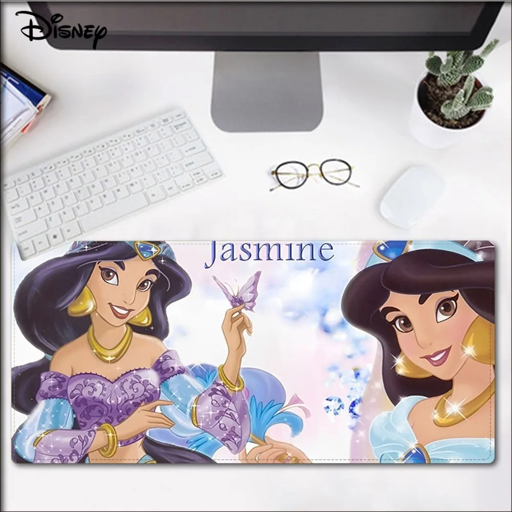 Disney Princess Jasmine-alfombrilla de ratón grande para Gaming, tamaño L XXL XL, alfombrilla de teclado para Gamer