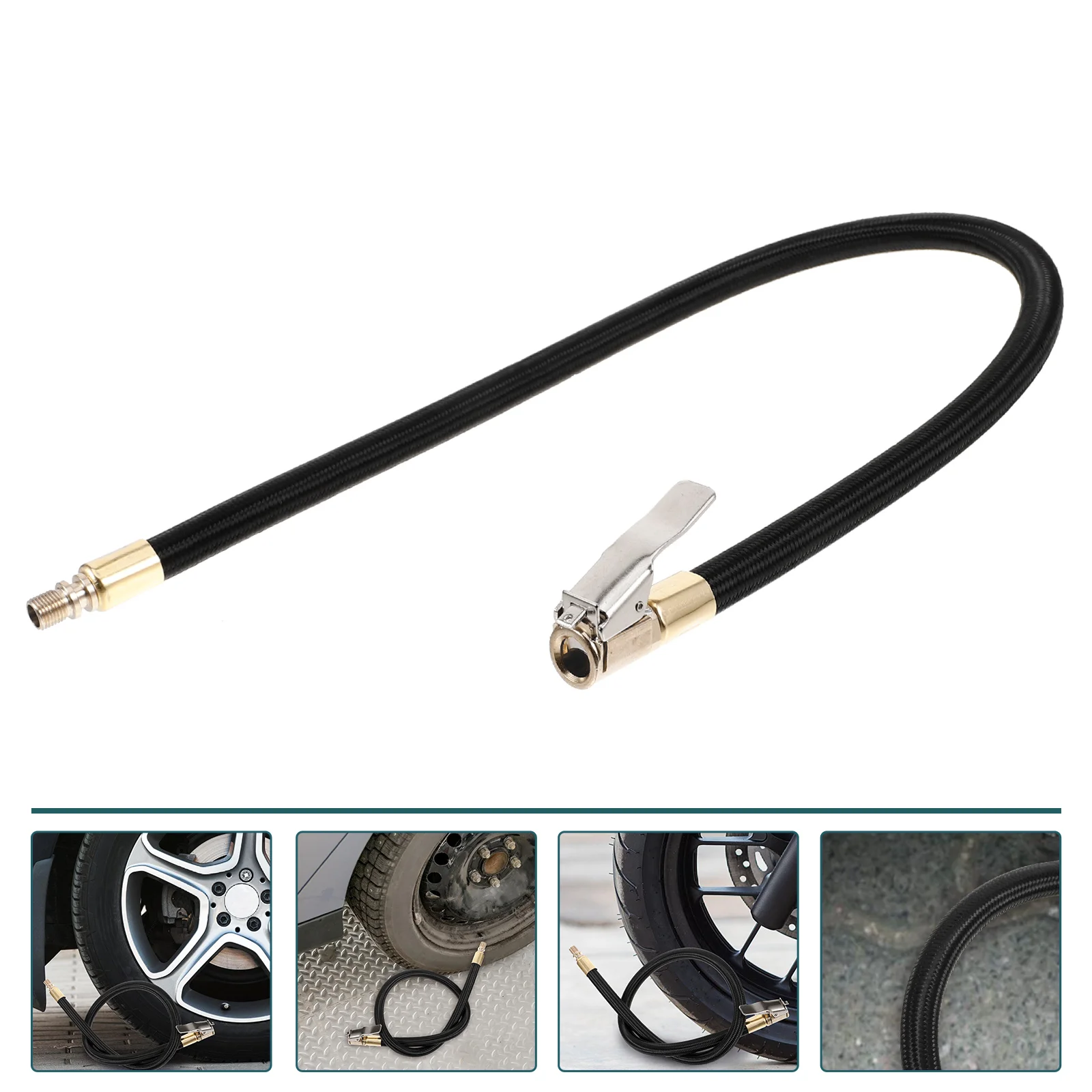 

Car Air Pump Hose Adapter Tire Inflator Attachment Compressor Tube Accessories Extension Valve Connect Pipe Quick Clip