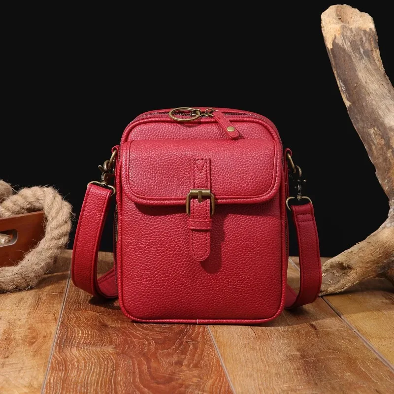 Vintage Schultertasche mit 10 RFID-Fächern, Doppelschichtig, Große Umhängetasche, Tragbare Tägliche Pendler-Tasche, Diebstahlsichere Handtasche für Frauen – Detail 24