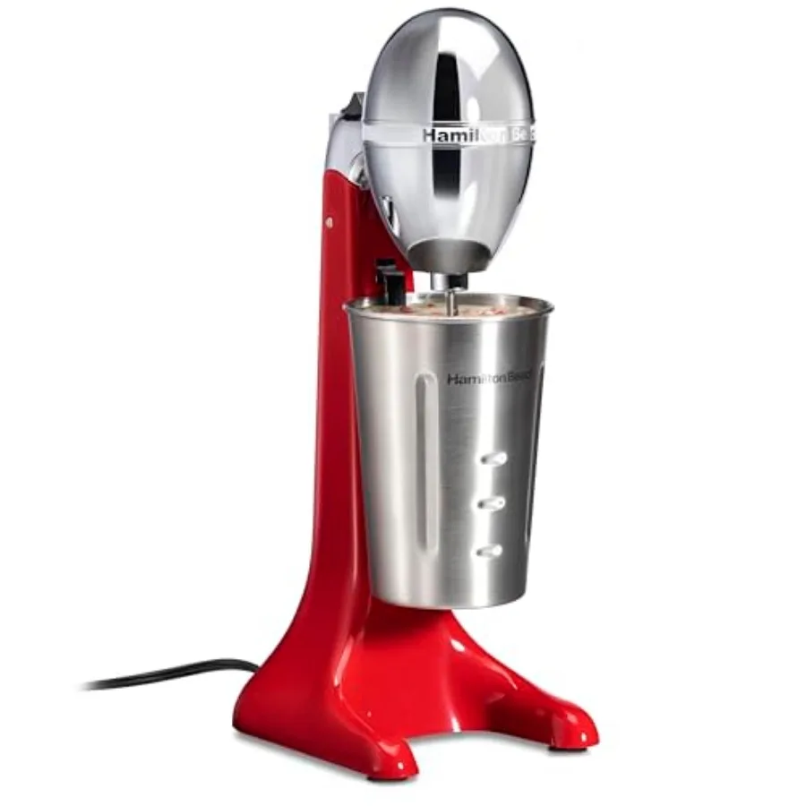 

Электрический миксер DrinkMaster для напитков, ретро-миксер для молочных коктейлей и вспениватель молока, 2 скорости, увеличенный объем 28 унций. Кружка из нержавеющей стали