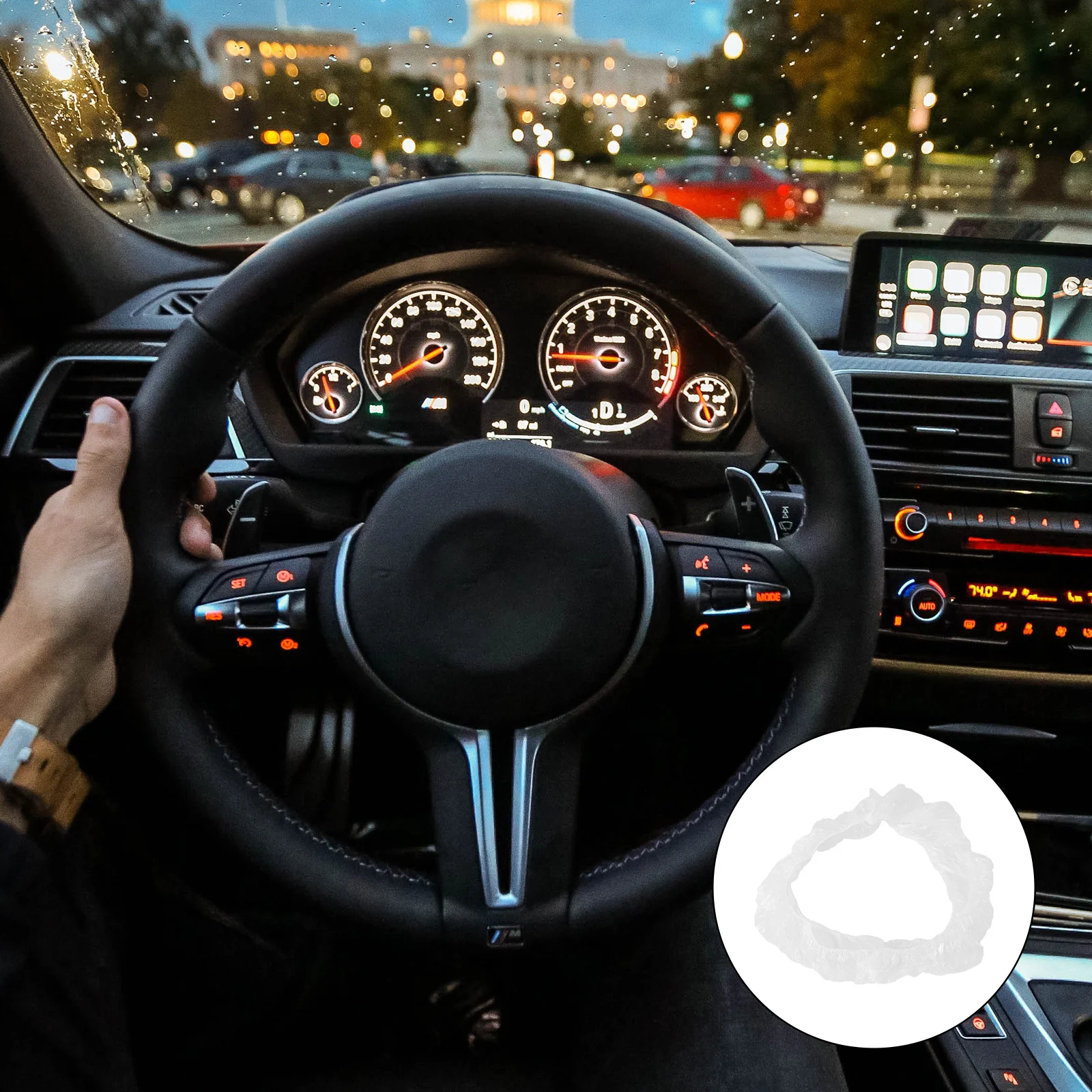 

500pcs Cover Disposable Plastic Elastic Car Protector Auto Beauty Car Steering Wheel Protector Steering Wheel Sleeve Case