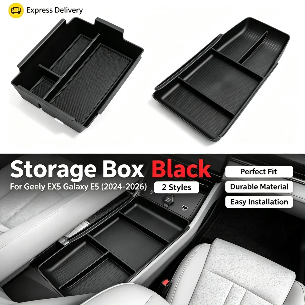 Car Central Control Armrest Under Storage Box for Geely EX5 Galaxy E5 (2024–2026) Interior Accessories