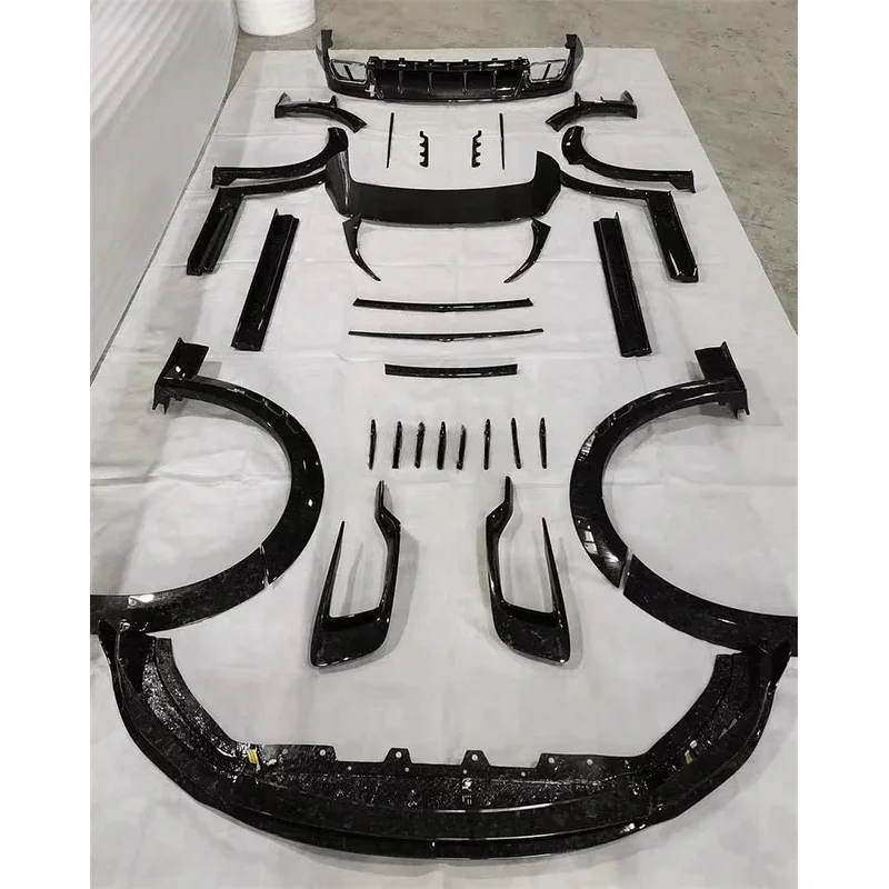 High Quality m Style Carbon Fiber Wide Body Kits Front Lip Rear Spoiler Rear Diffuser Side Skirt Car