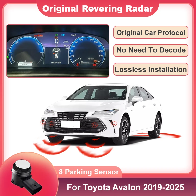 Sensores originales, Radar de marcha atrás para asistencia de coche, sistema de zumbador de Radar de respaldo, parachoques delantero trasero para Toyota Avalon 2019 a 2025