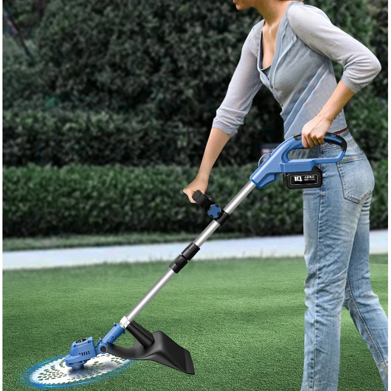 두 개의 배터리로 작동하는 무선 잔디깎이 브러시리스 전기 잔디 트리머 세 가지 스타일의 블레이드 잔디깎이 기계