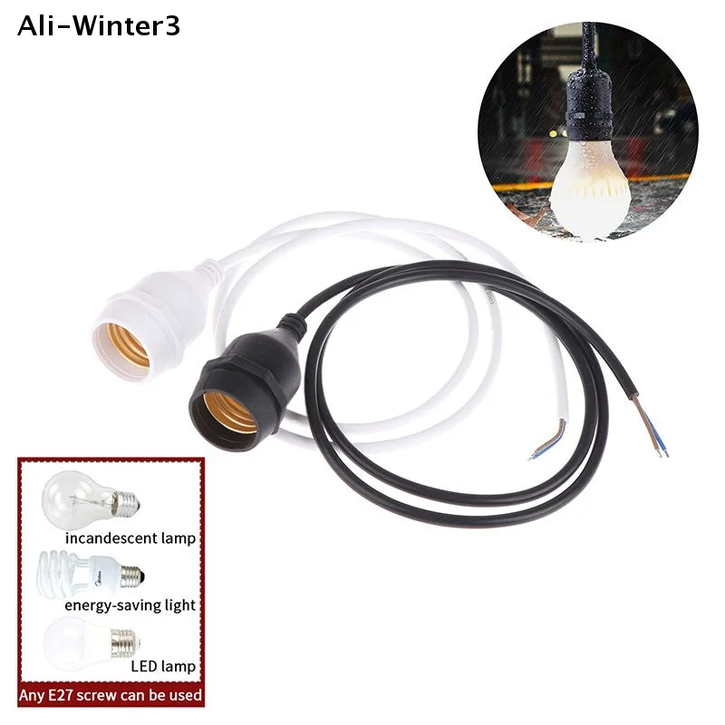 

【WR】20/30/50/100/200CM Outdoor Waterproof E27 Lamp Holder With Power Cord Socket Industrial Farm Screw String Lamp Connector