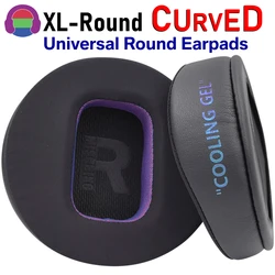 misodiko XL-Round [Curved] Universal Round Ear Pads Cushions for Beyerdynamic DT 770/ 880/ 990, Sony MDR DS6000/ DS7000/ RF985R