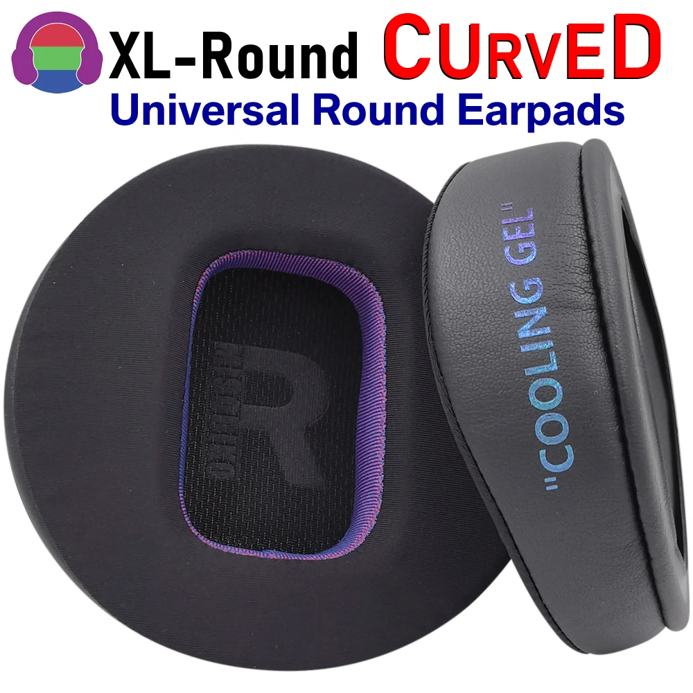 Misodiko xl-round [zakrzywione] uniwersalne okrągłe wkładki do uszu poduszki do Beyerdynamic DT 770/ 880/ 990, Sony MDR DS6000/ DS7000/ RF985R
