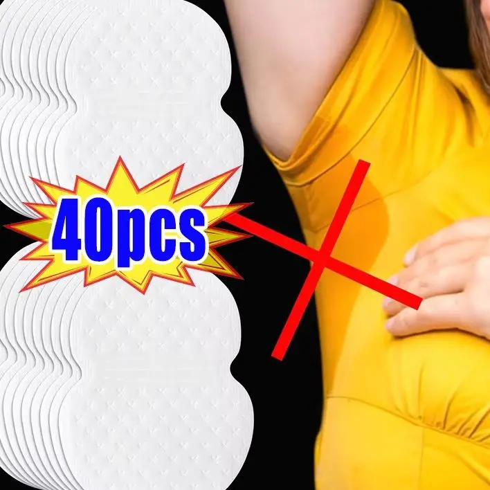 40/10 Pcs Underarm Sweat Absorbent Stickers Invisible Antiperspirant Pads Dress Clothing Care Lightweight Anti Sweat Stickers