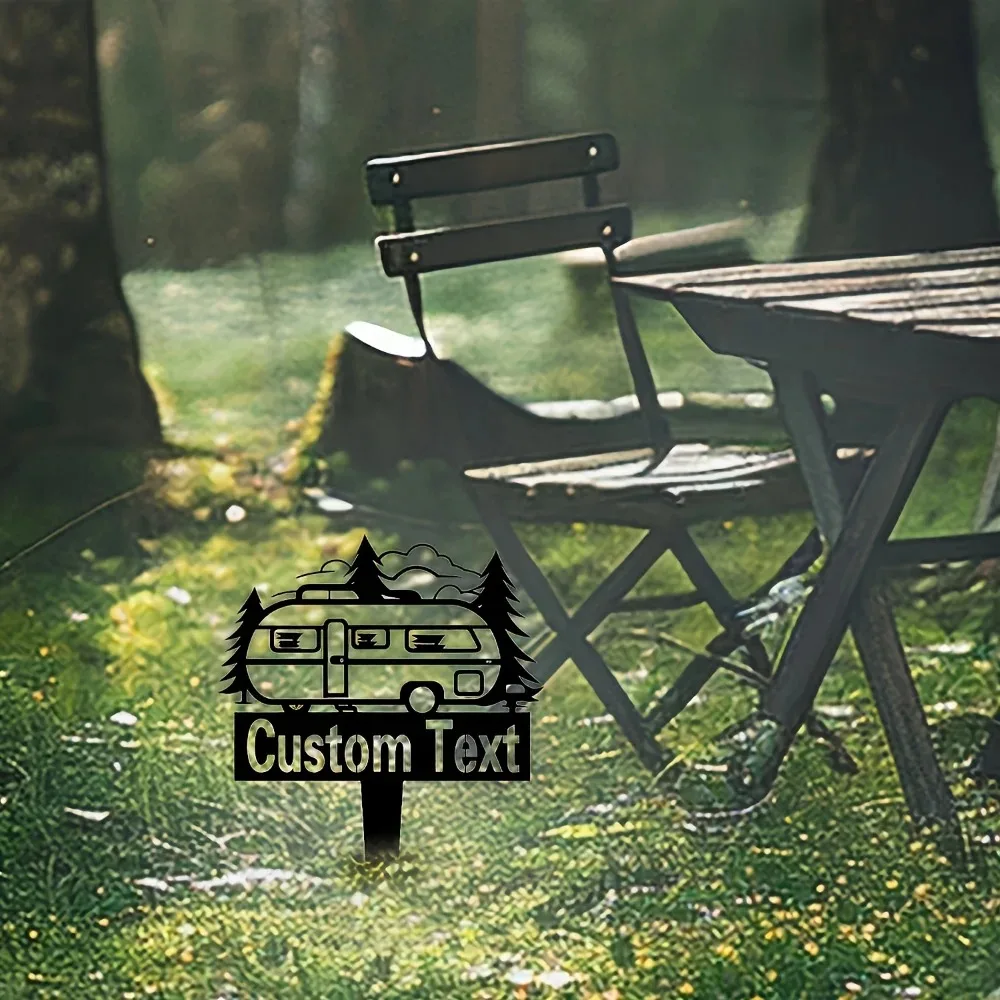 ป้ายโลหะกลางแจ้งที่ไม่ซ้ําใครแบบเดี่ยวที่ปรับแต่งได้กันน้ําทนความร้อน Boasting Camping Design เหมาะสําหรับผู้ตั้งแคมป์