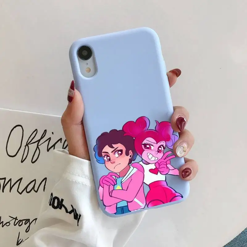 Steven Universe Phone Case Soft Solid Color for iPhone 11 12 13 mini pro XS MAX 8 7 6 6S Plus X XR