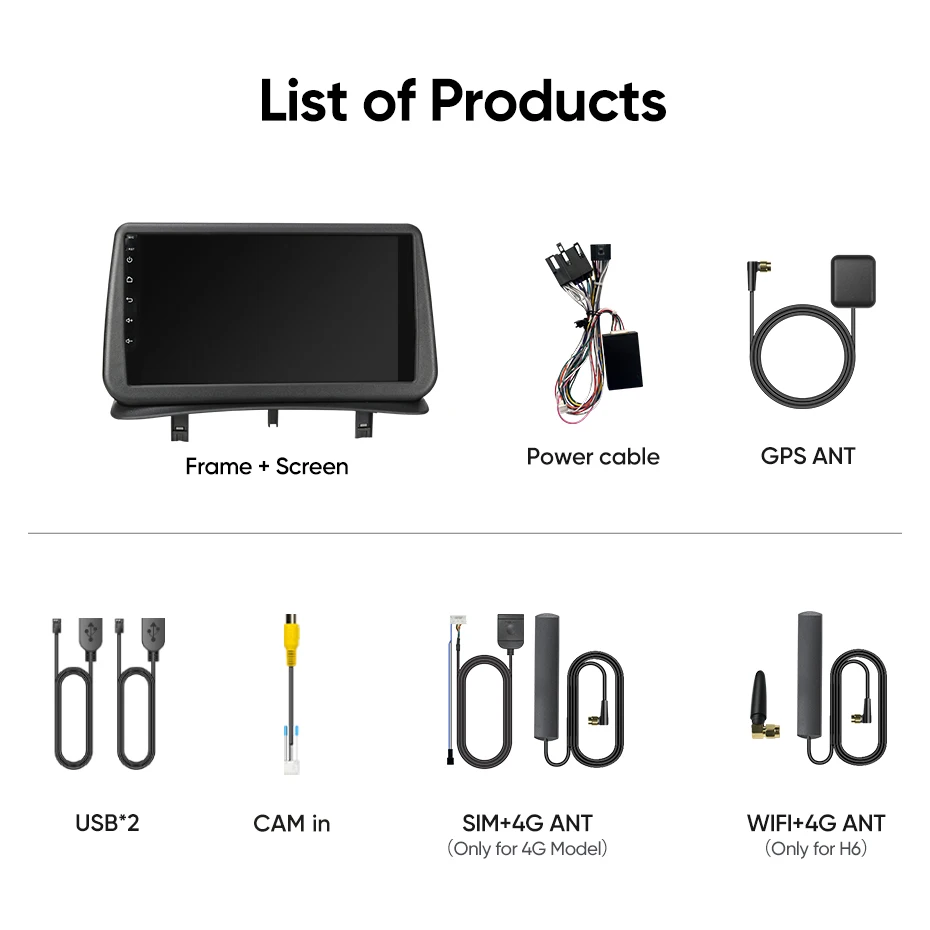 Ainavi Car Radio Multimedia Player For Renault Clio 3 2005 2007 2009 2010 2011 2012 2013 2014  Carplay Android Auto 4G Wifi 2din