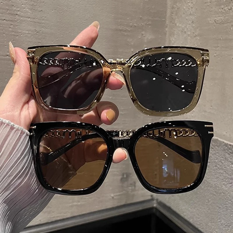 New Fashion Women Large Square Polarized miopia occhiali da sole Ladies Girl Internet Celebrity miopi occhiali meno Sight Travel