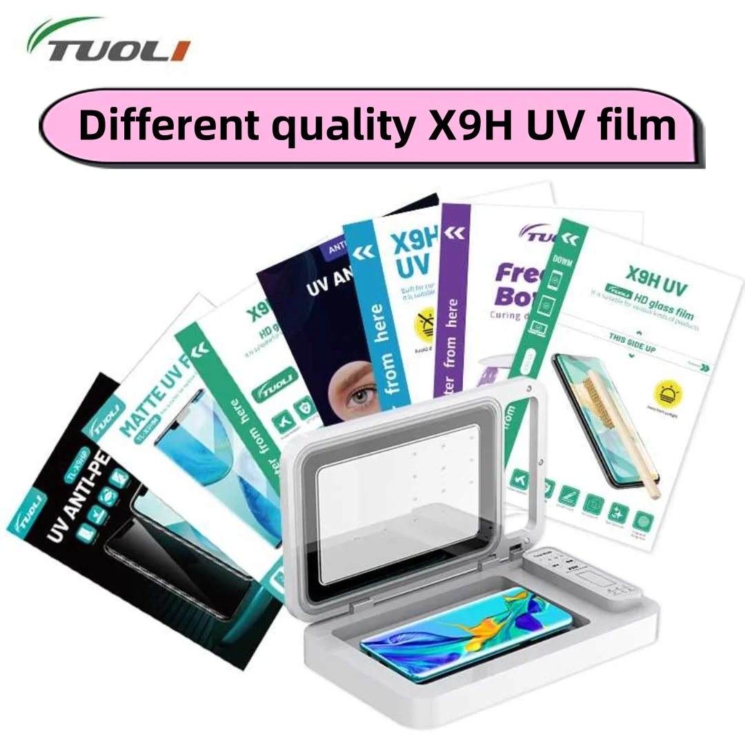 TUOLI X9H UV HD Matte Privacy Anti-peep Tempered Glass Screen Protector Mobile Phone Curved Film for TL168 TL568 Machine Plottor