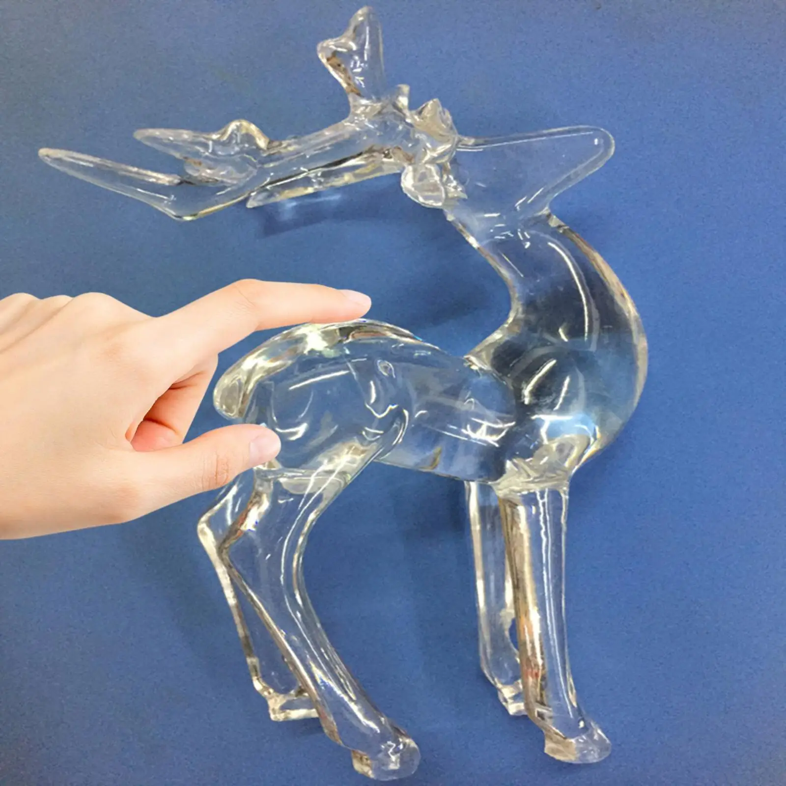 Deer Statue Decor Acrylic Creative for Christmas Office Table Bookshelves