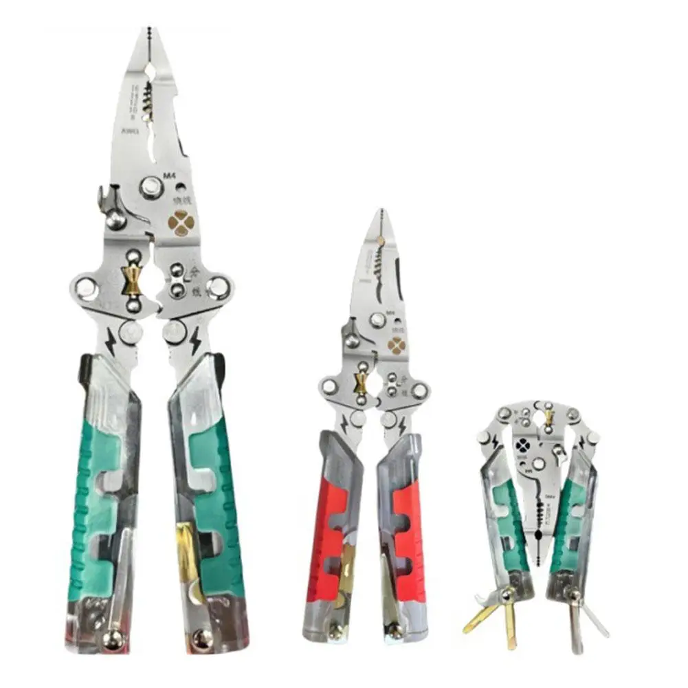 متعددة الوظائف للطي سلك متجرد 2025 جديد المكشكش مع مفك البراغي هوك سكين سداسية وجع سلك الفاصل