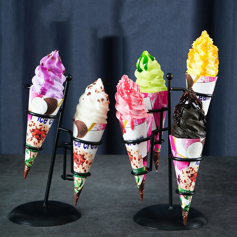 

New Ice Cream Model Cone Ice Cream Shop Photo Props Fake Simulation Food Cone Cabinetry Decoration Outdoor Pose Decorative Toys
