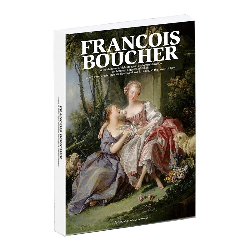 30 folhas/conjunto francois boucher arte série cartões postais vintage cartões diy cartão de desejos para presente mensagem decoração papelaria