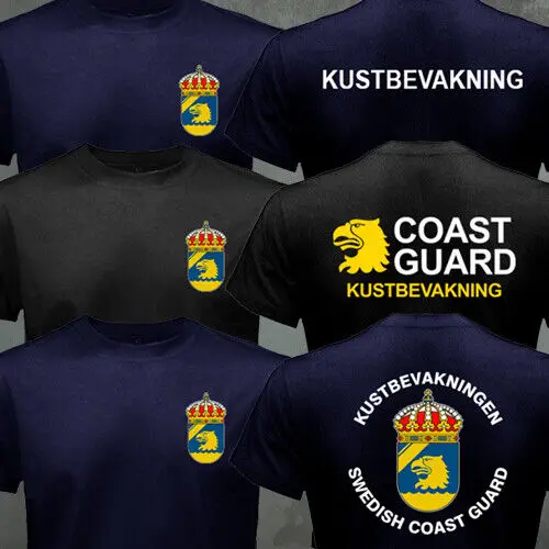 

Sweden Swedish Coast Guard Marine Men T-shirt Short Sleeve Casual 100% Cotton Shirts