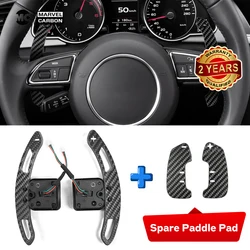 Magnetic Carbon Fiber Paddle Shifter For Audi B8 B8.5 A8 Q3 Q4 Q5 Q7 Q8 S1 S3 S5 SQ5 SQ8 RS3 RS5 RSQ5 Paddle Shifter Extensions