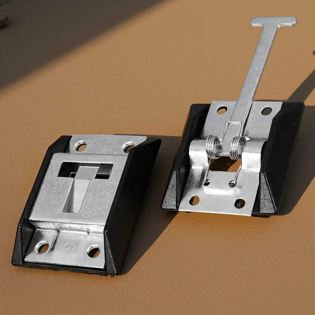 

Metal T-Style Entry Door Catch Holder Carbon Steel Zinc Coating Heavy-Duty Rv Trailer Camper Door Latch Hook T Catch Holder