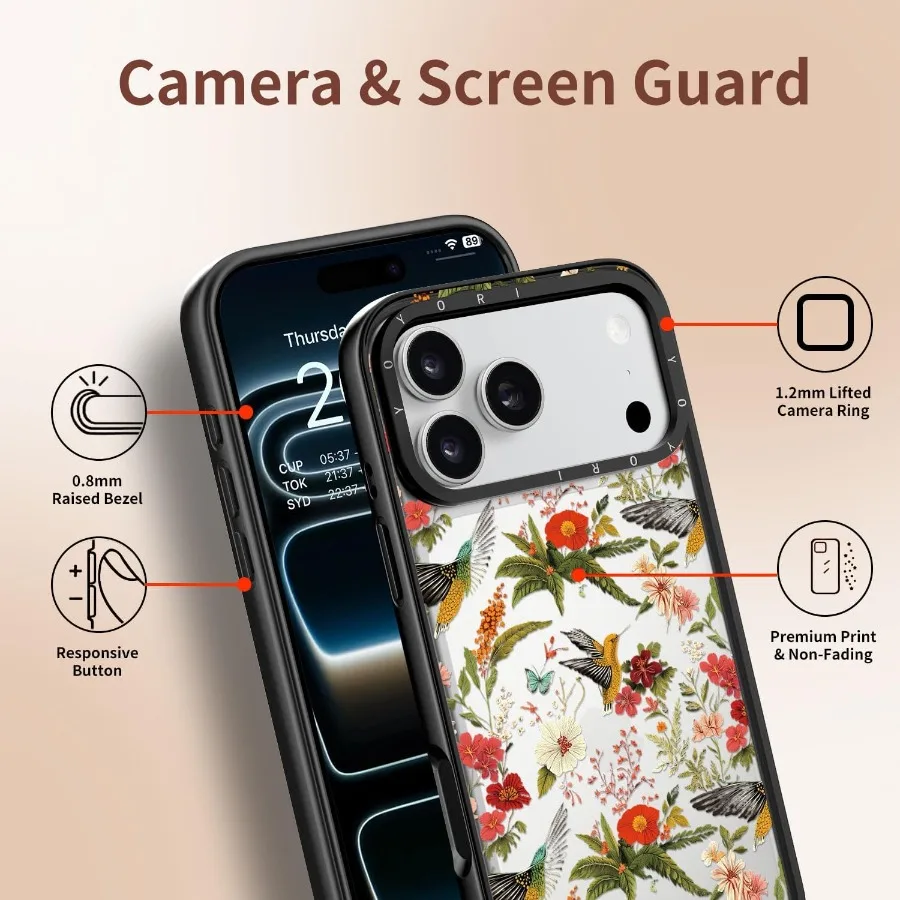 جراب iPhone 17 Pro - حماية من السقوط عسكرية بطول 6.6 قدم مع تقنية مضادة للتقشير، حافظة ممتصة للصدمات من مادة TPU باللون الأسود الشفاف تتميز #5