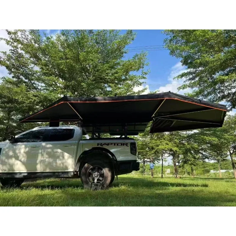 Retractable Car Side Awning 270 Degree  Extended Version Quick-Opening Sunroof Waterproof UV50+ Shelter Roof Rack Awning