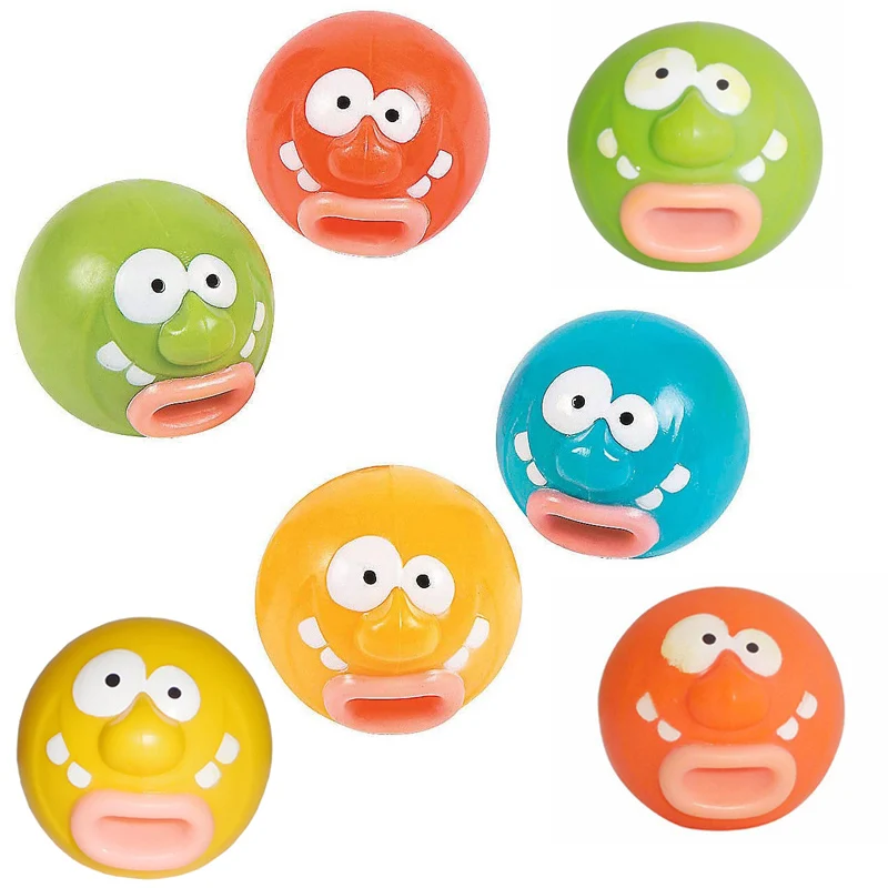 3Pcs Clown Out Tongue Squeeze Toy Funny Gifts Kids Cool Gadgets Juguetes Antiestrés Para Niños Kinder Spielzeuge