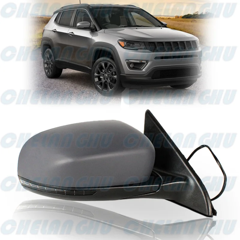 

Для Jeep Compass 2017 2018 2019 2020 2021 версия для США, правая сторона, 9 контактов, покрасочное, для слепых зон, мощное складное зеркало в сборе