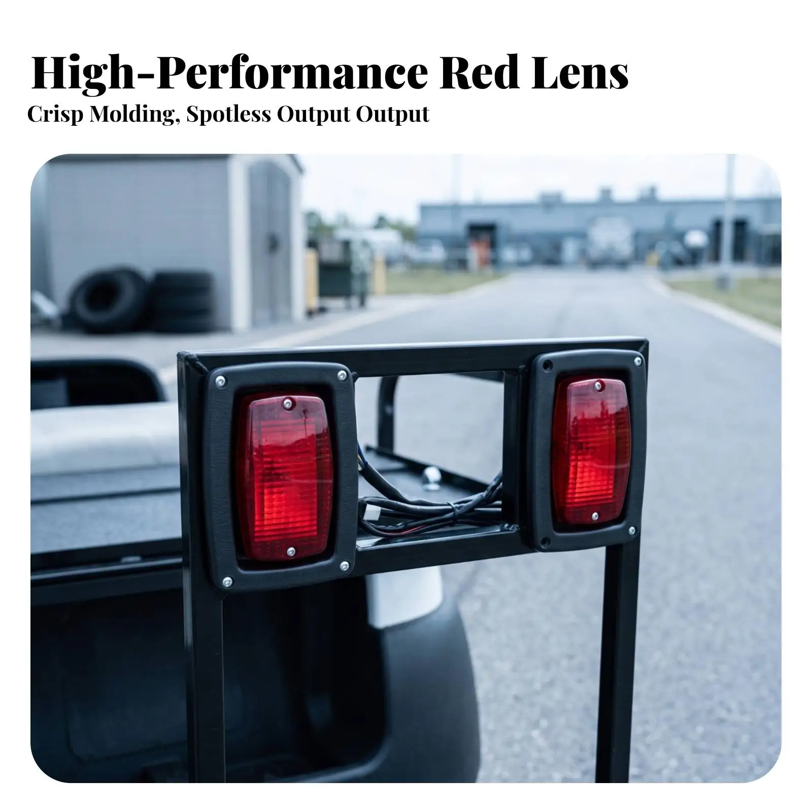 Golf Cart Tail Light for Club Car DS Left Right Red Lens PC Material
