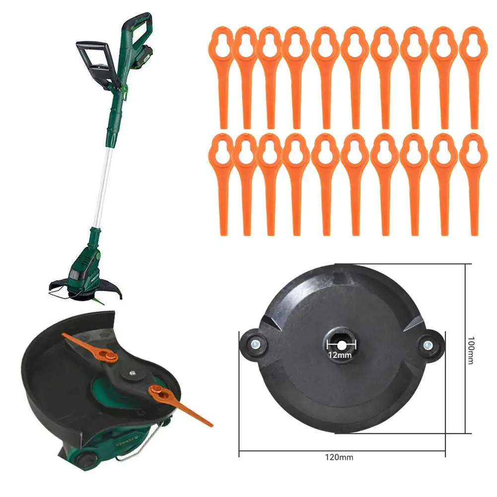 Imagem -02 - Lâminas Plásticas com Cortador de Cabeça Simples Snap-on para Parkside Prta 20li A1311046 Timmer Jardim Ferramenta Peças Laranja