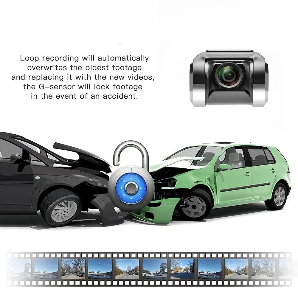 

NEW HD 1080P Dash Camera Expandable Memory 360° View Smart Car Camera ADAS Video Recorder Driving Recording