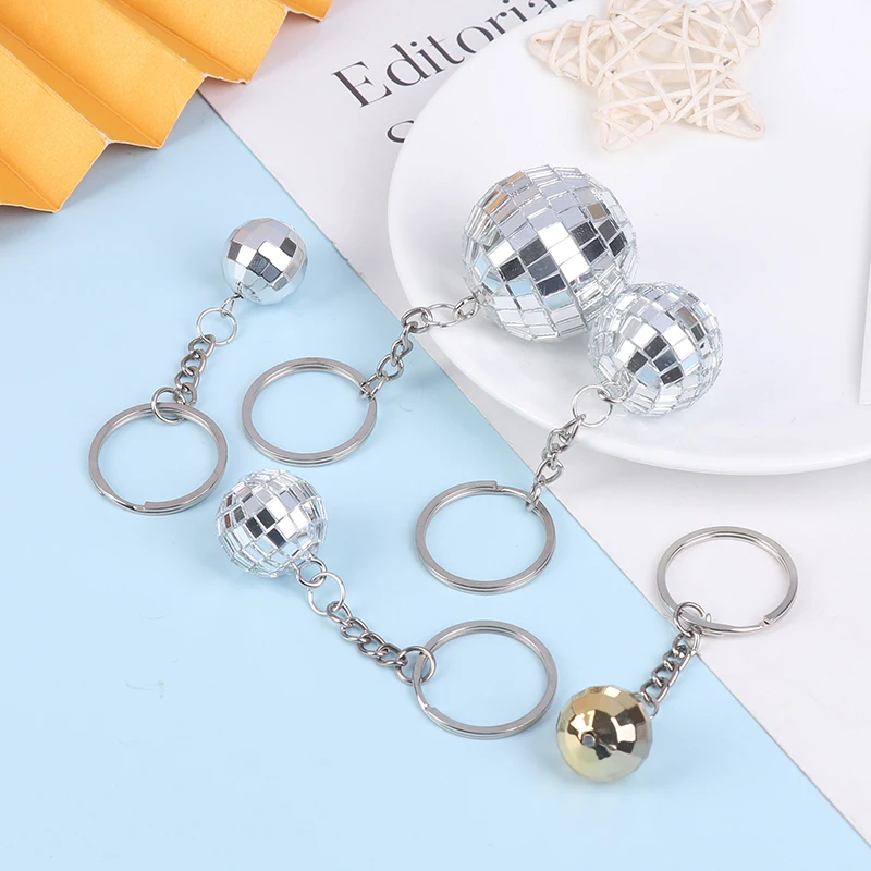 1PC Exquisite Keychain Pendant Decor Adorable Pendant Decorative Bag Disco Ball Keyring Decorative Ball Hanging