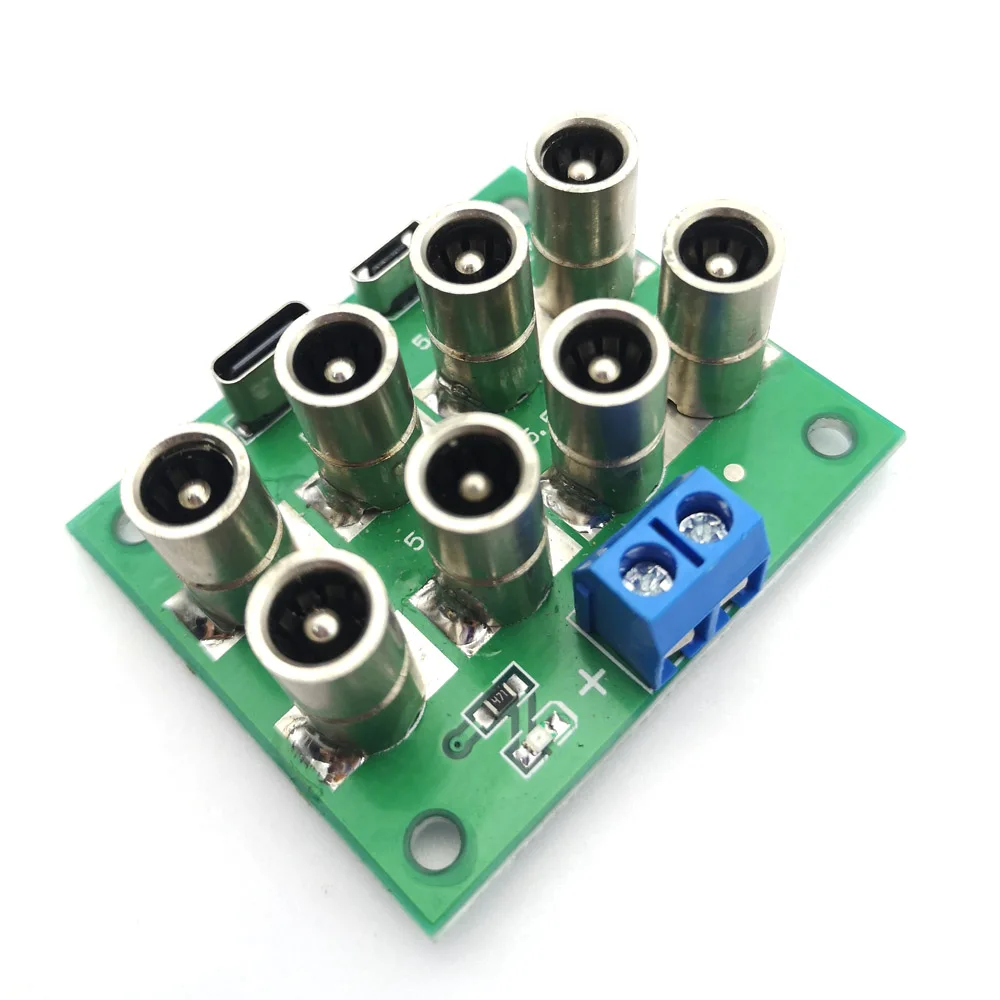 

1PCS TYPE-C MICRO to DC All Copper Female Test Board 55*21 High Current Integrated Base Adapter Board Charging Connector Socket